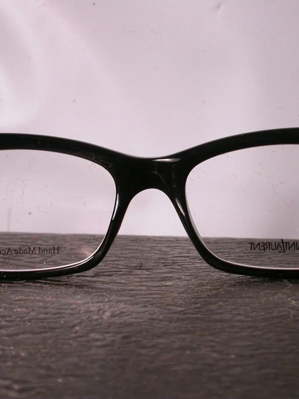 Authentic Yves Saint Laurent Jet Black WIDE Luxury Eyeglasses Made in Italy